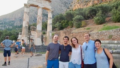 Duke grad students Tom Cole, Clinton Kinkade, Erickson Bridges, and Tori Lee