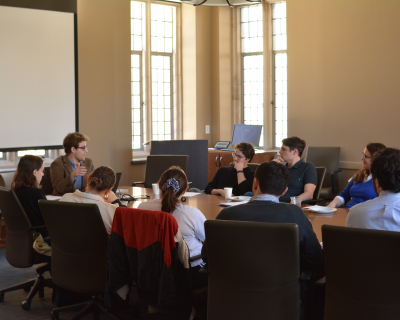 Daniel Orr (Duke) gives a talk at the joint Duke-UNC Graduate Symposium