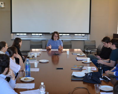 Ben Moon-Black (Duke) presents a new research idea to Duke and UNC Grads