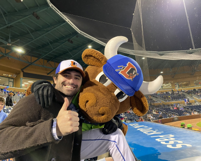 Leo and Durham Bulls mascot