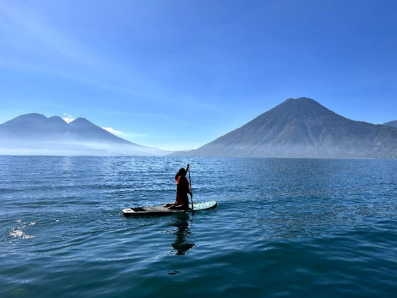 paddleboarding in Lake Atitlan