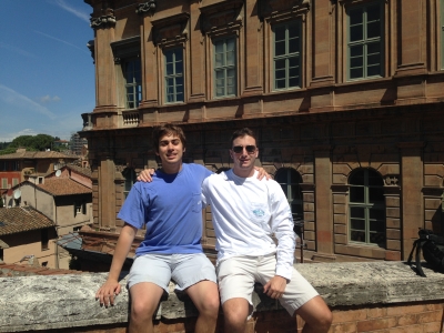 George Mellgard and Jacob Weiss in Perugia (Allia Potestas' birth place) 