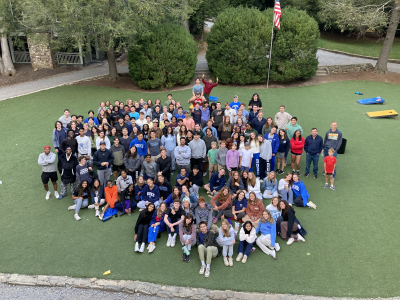 TI faculty and students at a tech-free retreat in Black Mountain