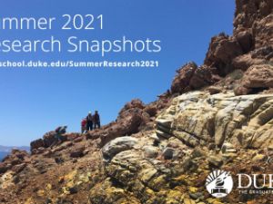 Summer 2021 Research Snaphots text over mountain view