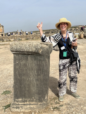 Tolly Boatwright at Volubilis, Morocco (10/22)
